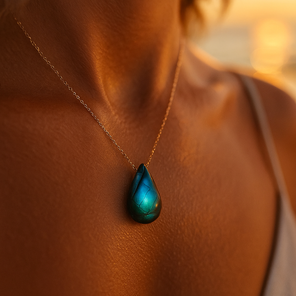 Ocean's Tear Labradorite Necklace