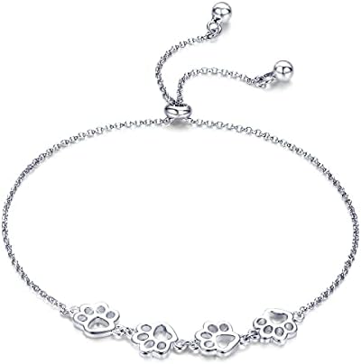 Sterling Silver Paw Print Bracelet
