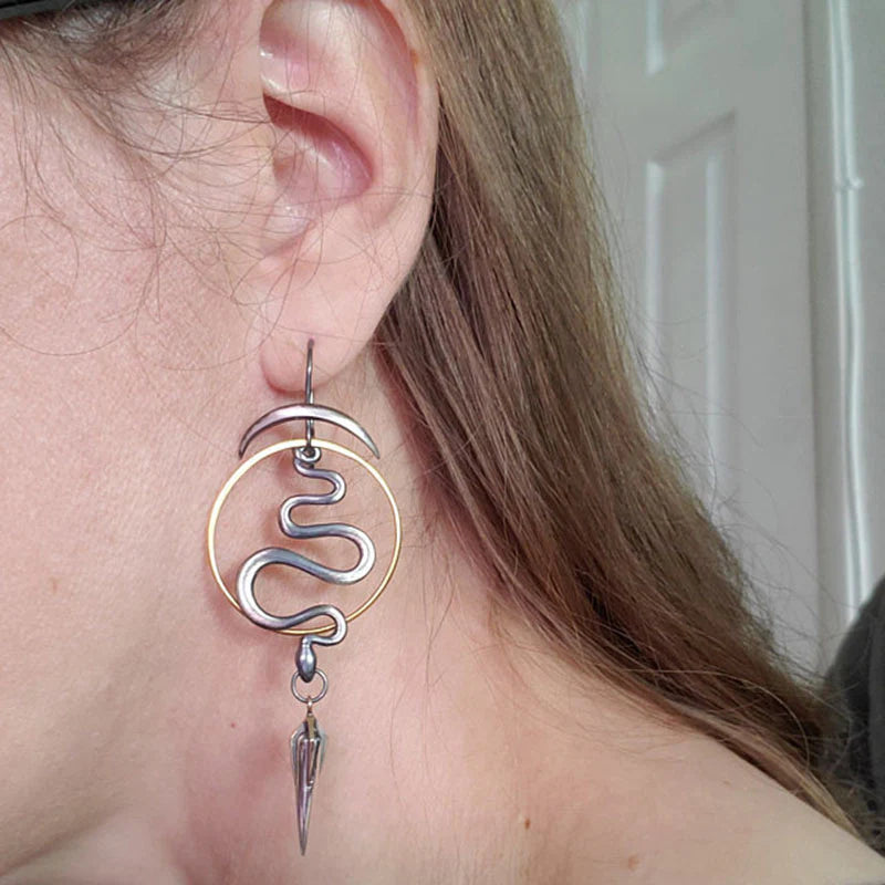 Unique Serpentine Spiral Earrings