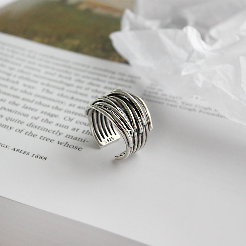 Silver Layered Ring - Timeless Elegance