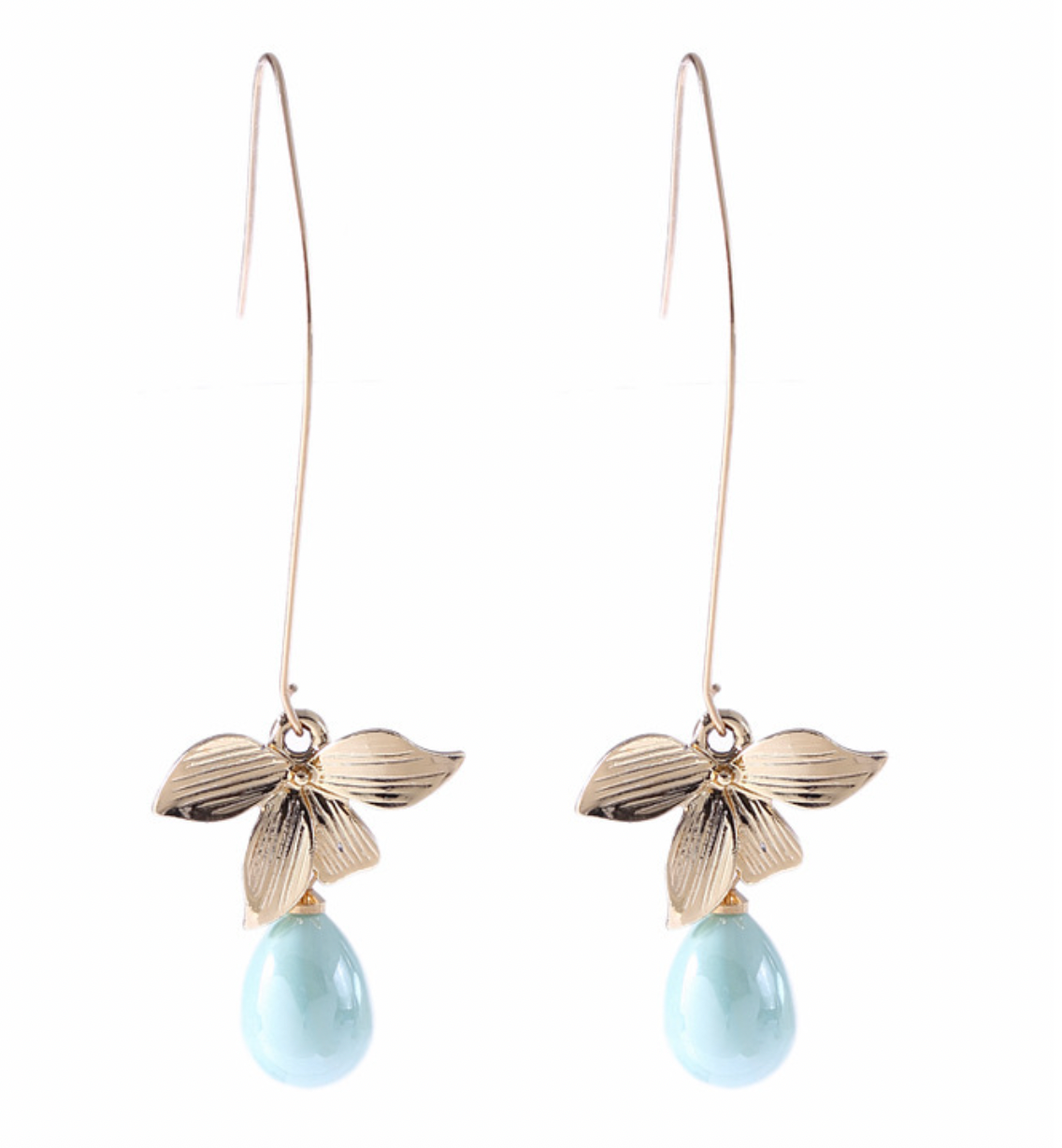 Jade Pearl & Petal Drop Earrings