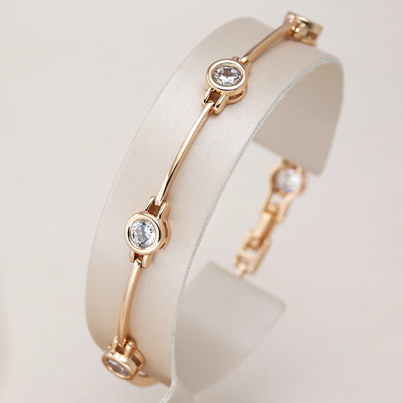 Elegant Gold Zirconia Bracelet