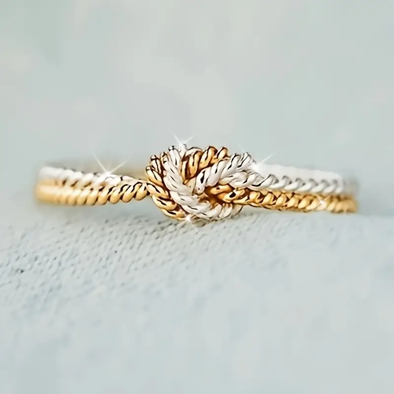 Gold & Silver Knotted Ring