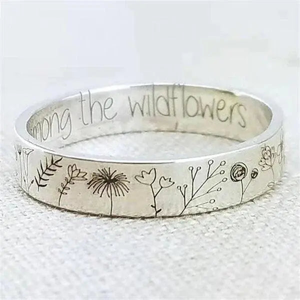 Dandelion Silver Ring