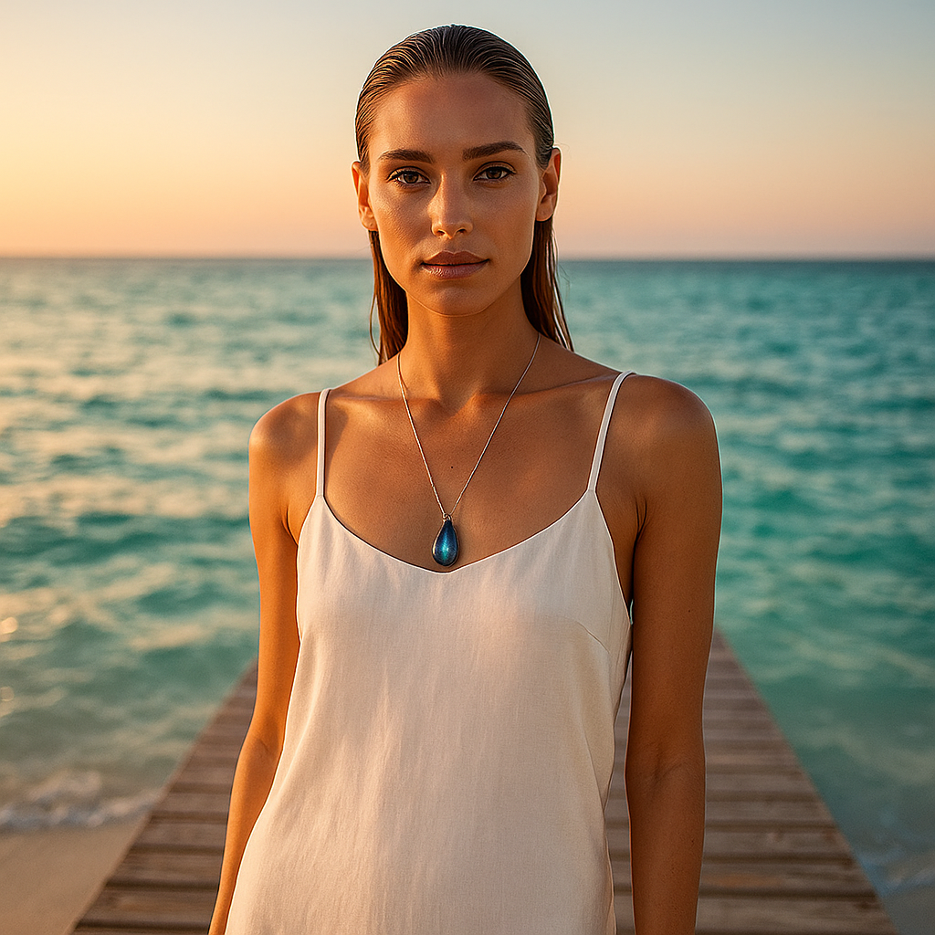 Ocean's Tear Labradorite Necklace