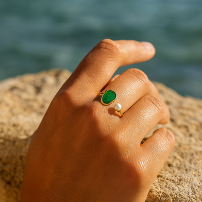 Coastal Elegance Pearl Ring