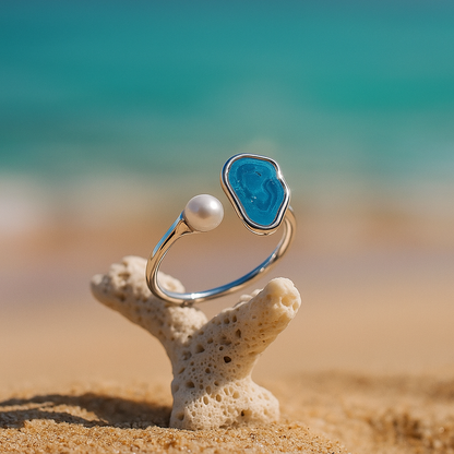 Coastal Elegance Pearl Ring