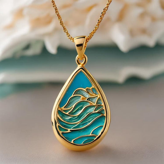 Ocean Gold Celestial Spirit Necklace