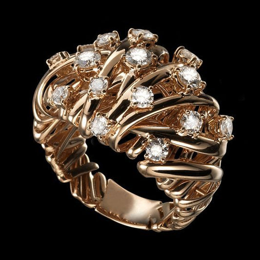 Timeless Gold Ring with Sparkling Zirconia