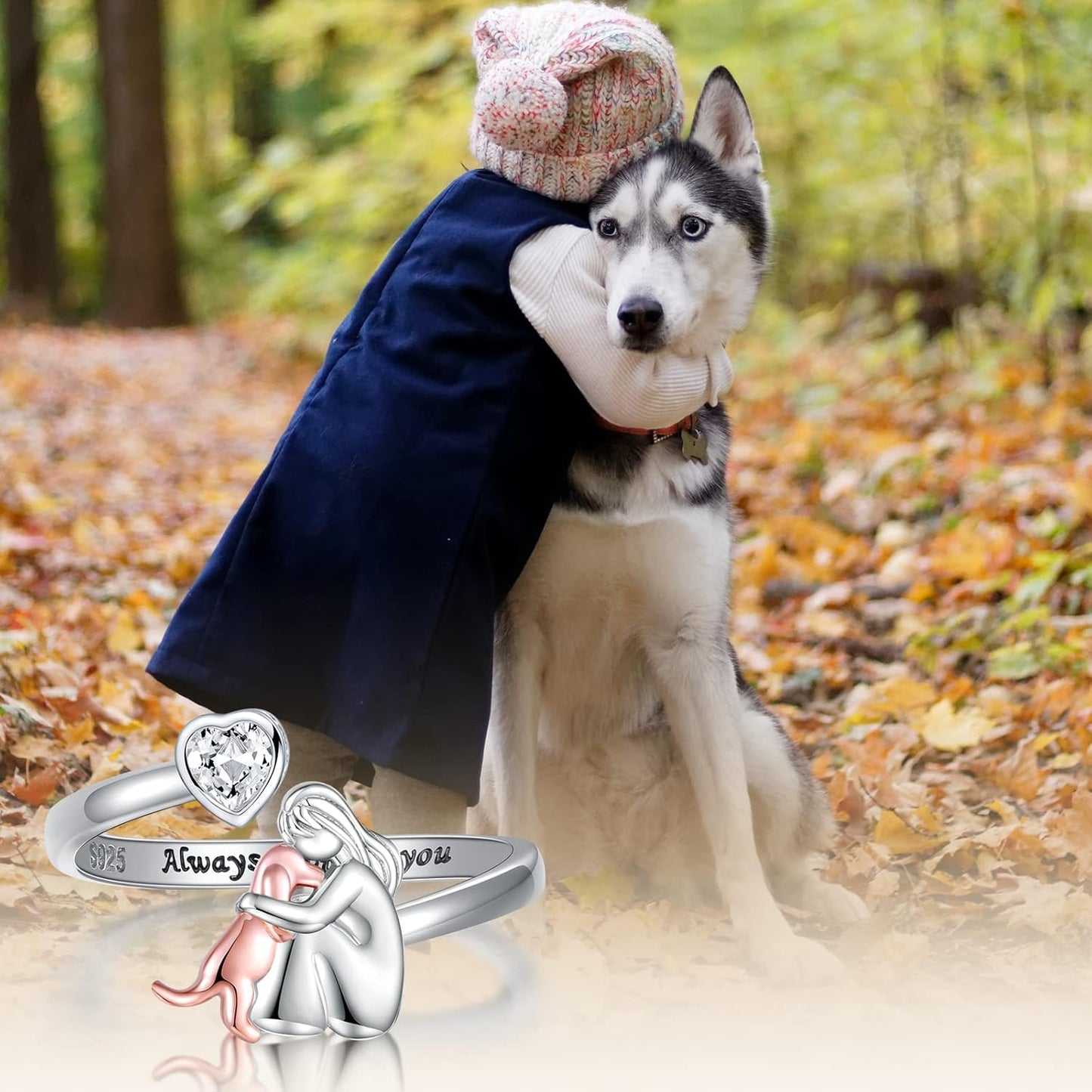 Adjustable Dog Ring in 925 Sterling Silver