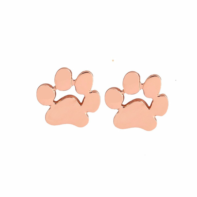 Hypoallergenic Paw Silver Earrings