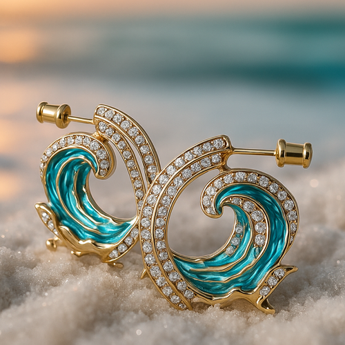Seaside Serenity Wave Earrings