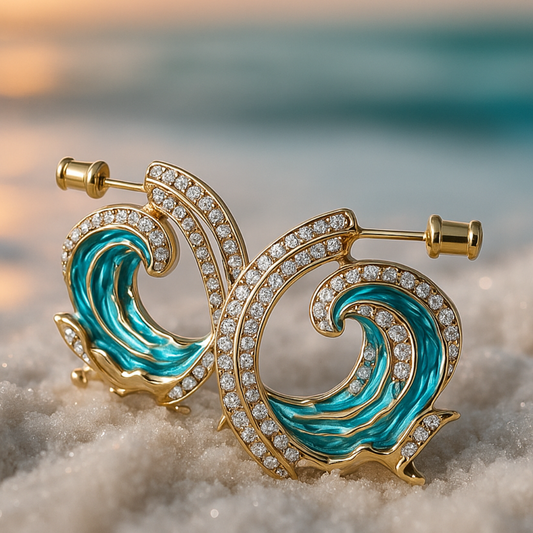 Seaside Serenity Wave Earrings