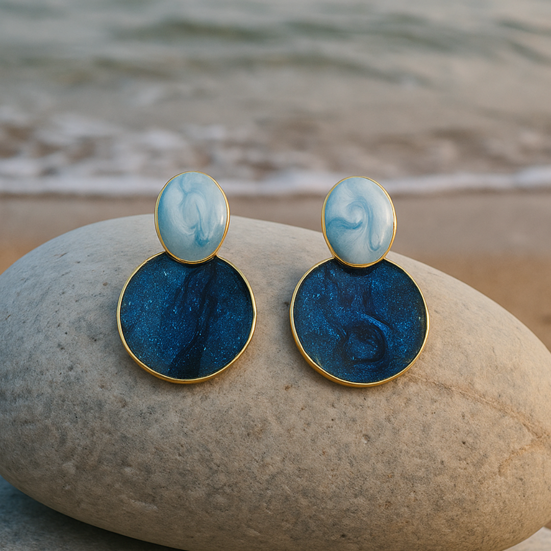 Vintage Sky & Ocean Earrings