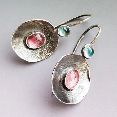 Chic Vintage Silver Earrings