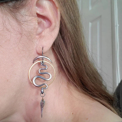 Unique Serpentine Spiral Earrings