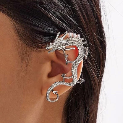 Unique Silver Dragon Earrings