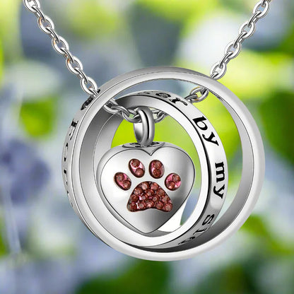 Stainless Steel Urn Paw Necklace