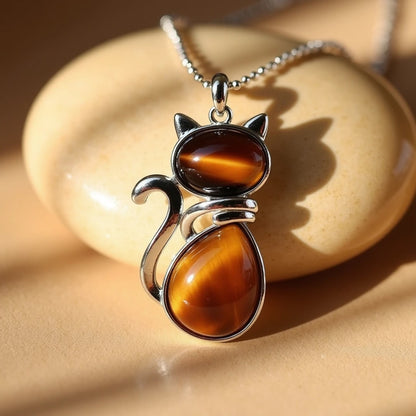 Timeless Cat Stone Necklace