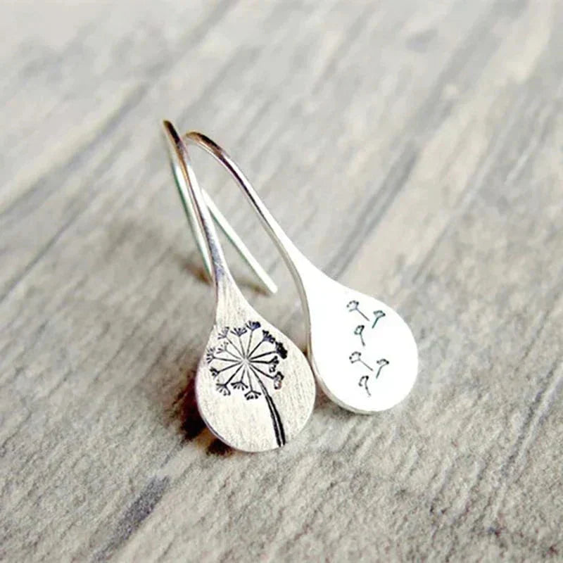 Exclusive 925 Silver Dandelion Earrings