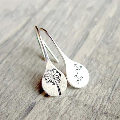 Exclusive 925 Sterling Silver Dandelion Earrings