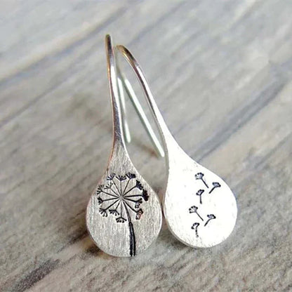 Exclusive 925 Sterling Silver Dandelion Earrings