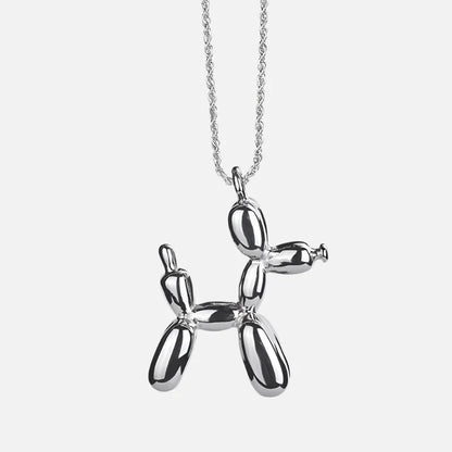 Gold-Tone Balloon Dog Pendant Necklace