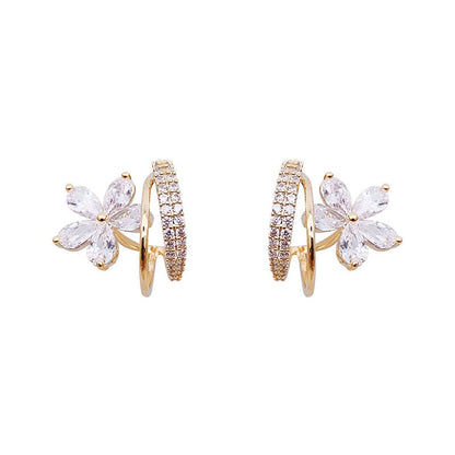 Blossom - Gold Floral Earrings