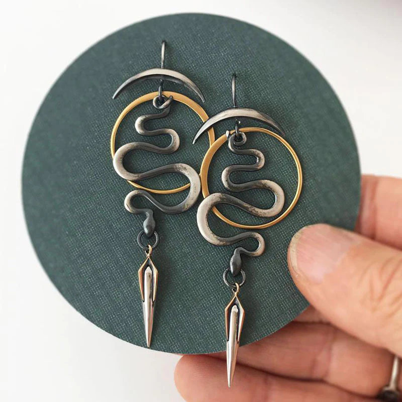 Unique Serpentine Spiral Earrings