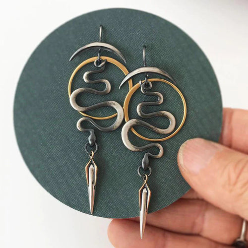 Unique Serpentine Spiral Earrings