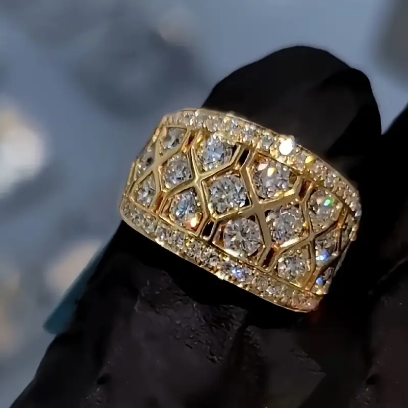 Radiant Gold Sparkle Ring