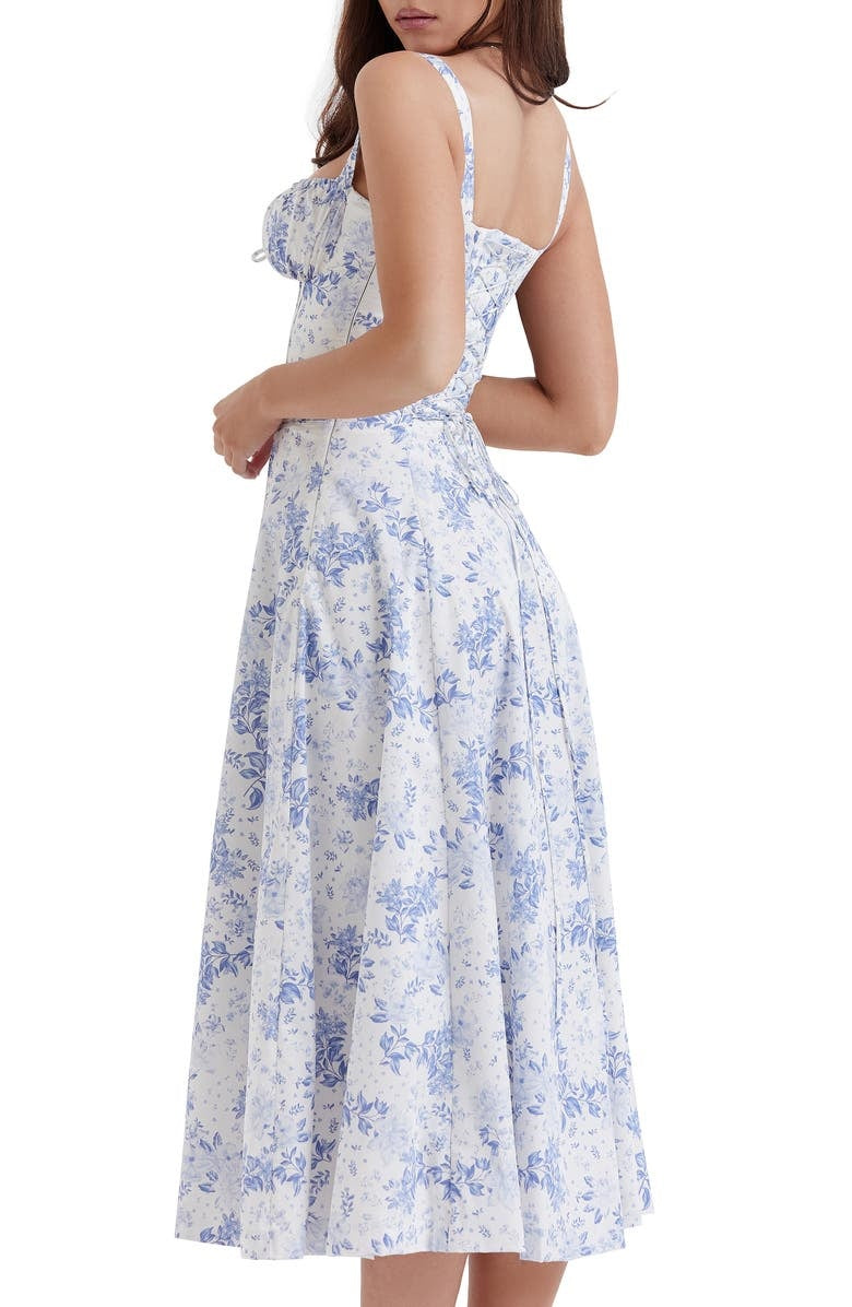 Floral Bustier Midriff Dress