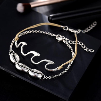 Boho Ocean Wave Anklet