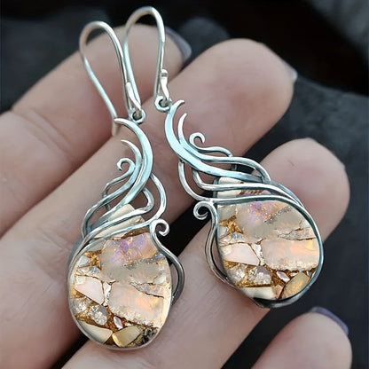 Vintage Gemstone Drop Earrings