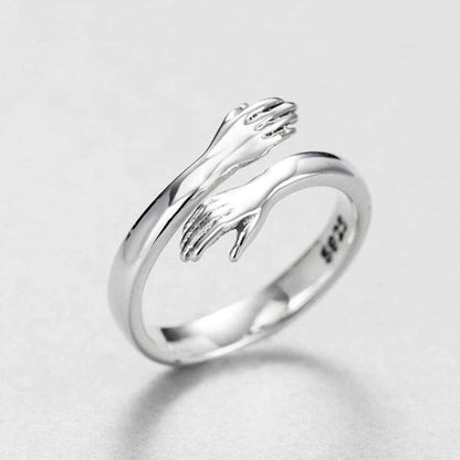 Adjustable Silver Embrace Ring