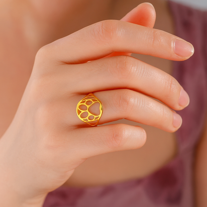 Open Paw Ring in Stainless Steel Lightweight