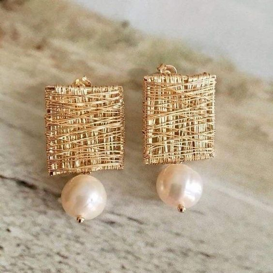 Elegant Pearl Thread Earrings