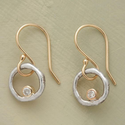 Retro Gold & Silver Earrings