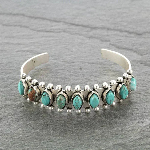 Unique Retro Turquoise Gem Bracelet