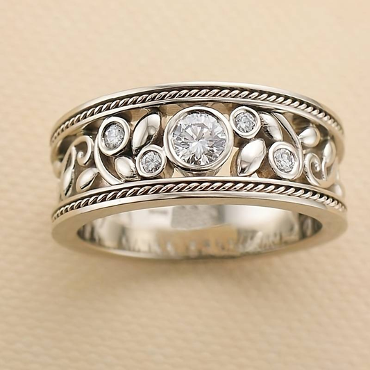 Timeless Silver & Sparkling Zirconia Ring