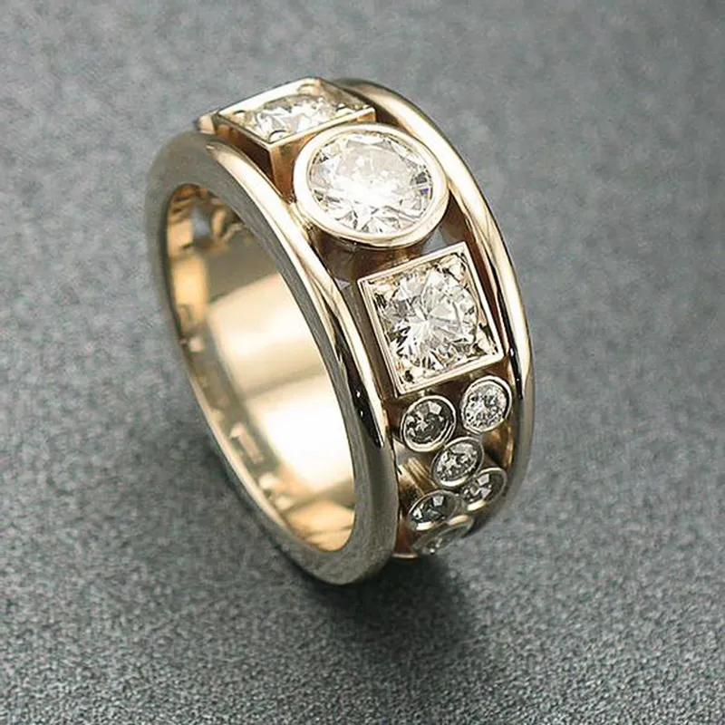 Timeless Gold Zirconia Elegance Ring
