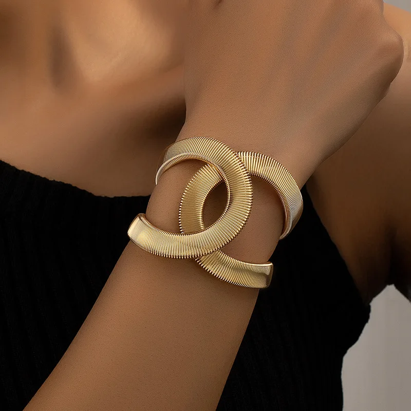 Chic Golden Double Bracelet