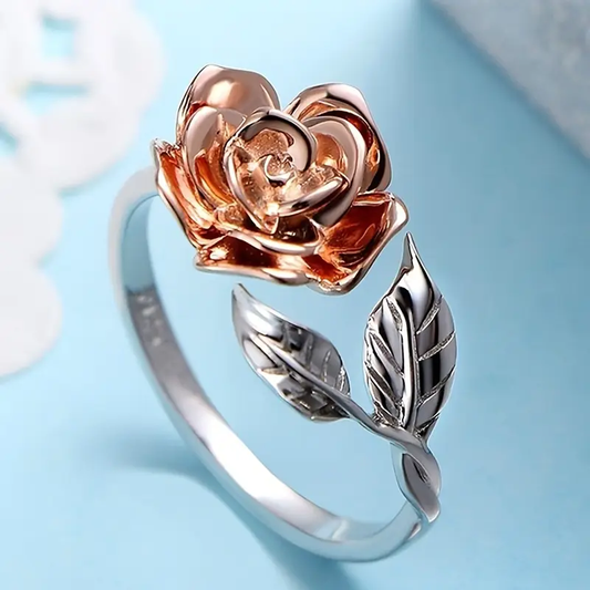 Retro Floral Silver Ring