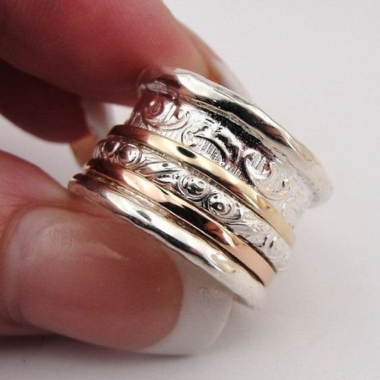 Timeless Gold and Silver Vintage Ring