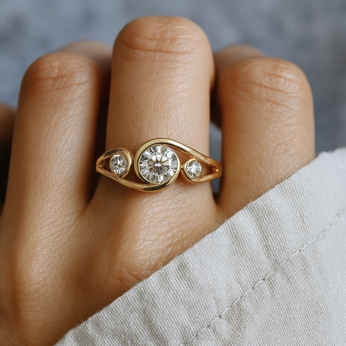 Exclusive Golden Spiral Ring