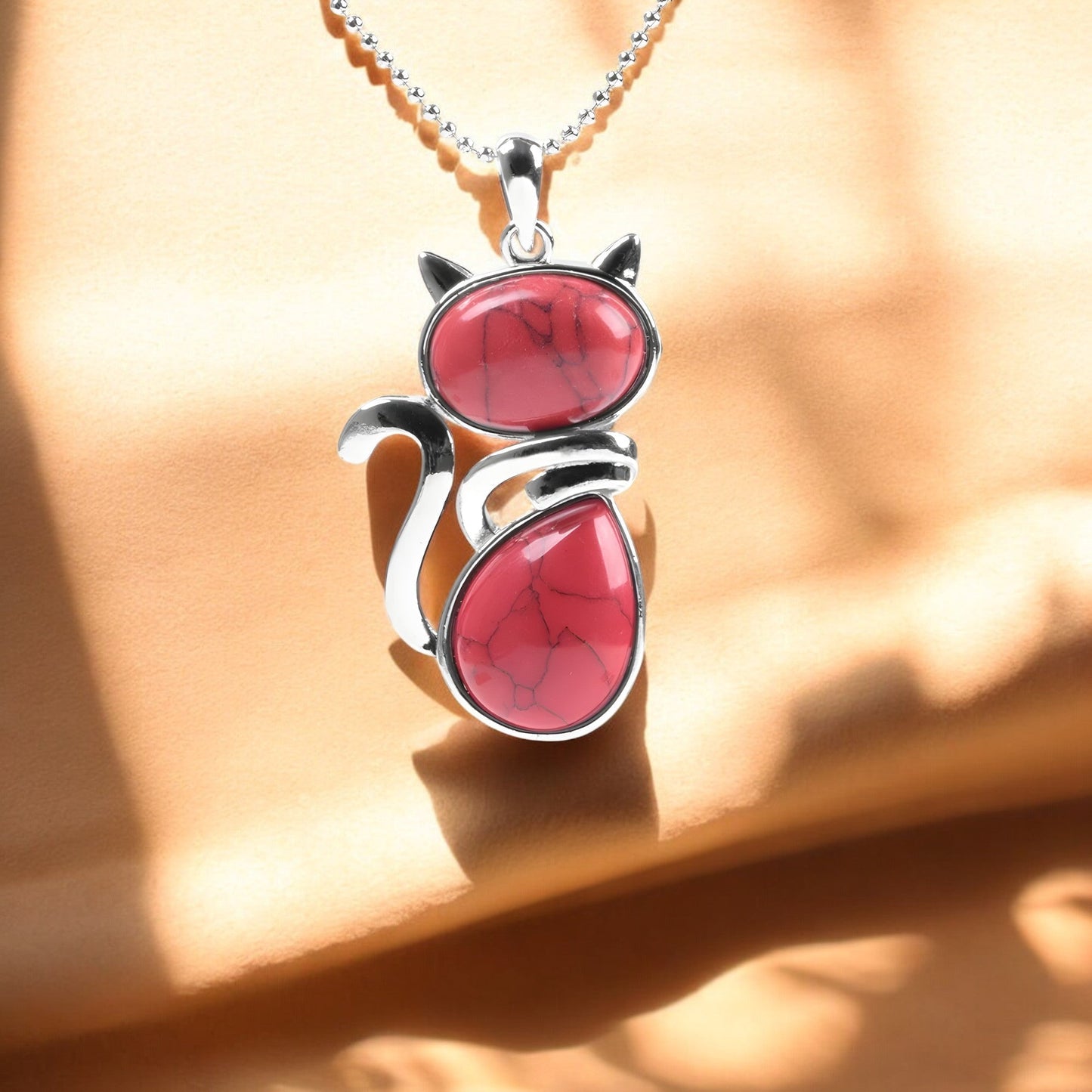 Timeless Cat Stone Necklace