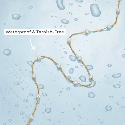 Pure Gold Pearl Necklace