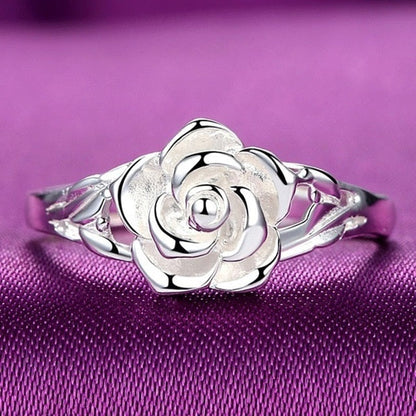 Sterling Silver Rose Ring