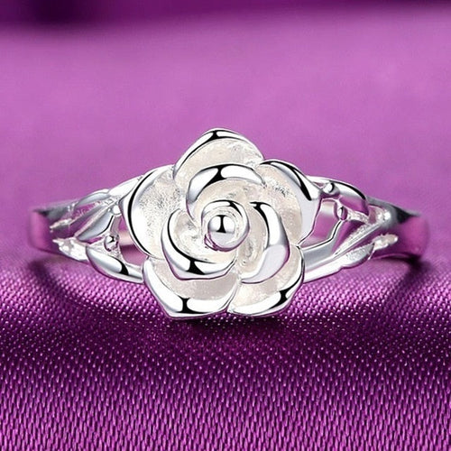 Sterling Silver Rose Ring