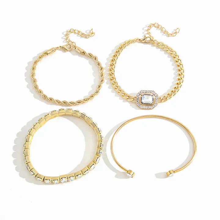 Bliss - Radiant 18K Gold Bracelet Set